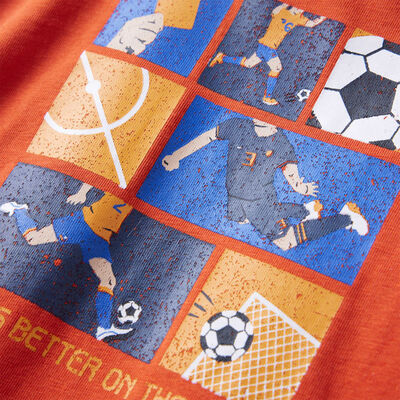 Langærmet T-shirt til børn str. 140 orange