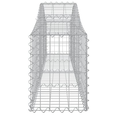 vidaXL buede gabionkurve 12 stk. 200x30x40/60 cm galvaniseret jern