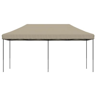 vidaXL foldbart pop up-festtelt 580x292x315 cm gråbrun