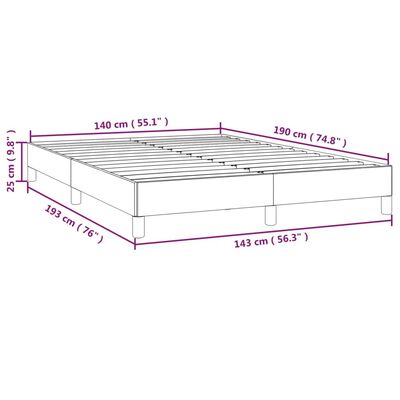 vidaXL sengeramme uden madras 140x190 cm stof gråbrun