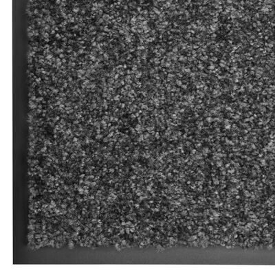 vidaXL vaskbar dørmåtte 90x150 cm antracitgrå