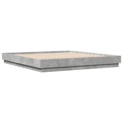 vidaXL sengestel 180x200 cm konstrueret træ betongrå