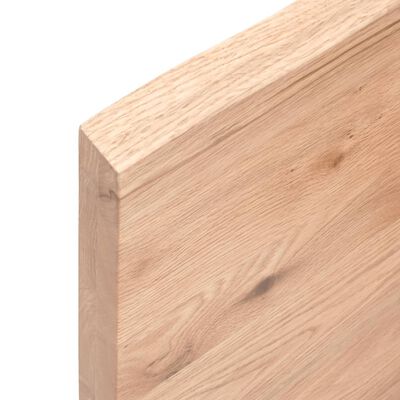 vidaXL bordplade 140x60x(2-4) cm naturlig kant behandlet træ lysebrun