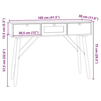 vidaXL tv-bord med låger 105x30x45 cm konstrueret træ