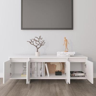 vidaXL tv-bord 120x30x40,5 cm konstrueret træ hvid