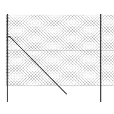 vidaXL trådhegn 1,8x25 m antracitgrå