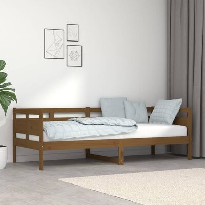 vidaXL daybed 80x200 cm massivt fyrretræ gyldenbrun