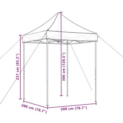 vidaXL pop op-festtelt 200x200x306 cm foldbart bourgogne