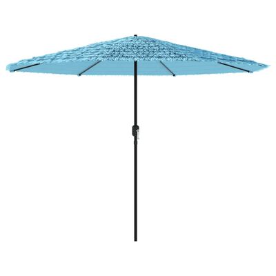 vidaXL haveparasol med stålstang 388x388x248 cm blå