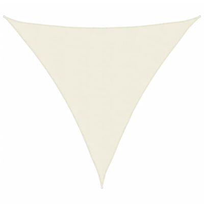 vidaXL solsejl Oxfordstof trekantet 3,6 x 3,6 x 3,6 m cremefarvet