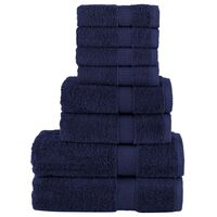 vidaXL håndklæder 8 stk. Premium 600 g/m2 100 % bomuld marineblå