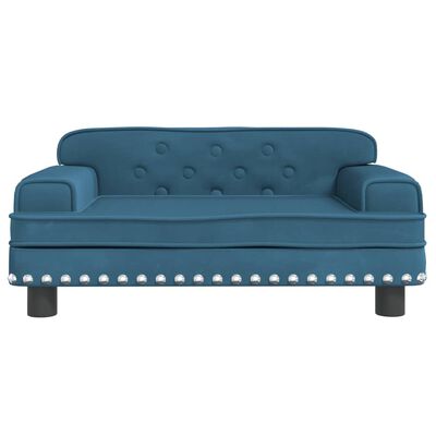 vidaXL sofa til børn 70x45x30 cm fløjl blå