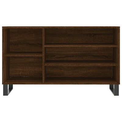 vidaXL skoskab 102x36x60 cm konstrueret træ brun egetræ