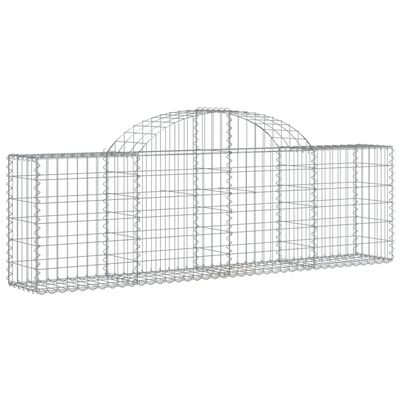 vidaXL buede gabionkurve 30 stk. 200x30x60/80 cm galvaniseret jern