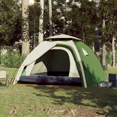 vidaXL 4-personers campingtelt quick-release grøn