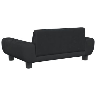 vidaXL sofa til børn 70x45x33 cm velour sort