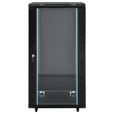 vidaXL netværksskab 60x60x120 cm 22U 19" IP20 sort