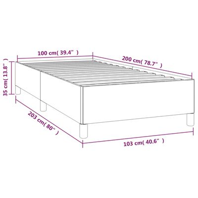 vidaXL sengeramme 100x200 cm kunstlæder sort