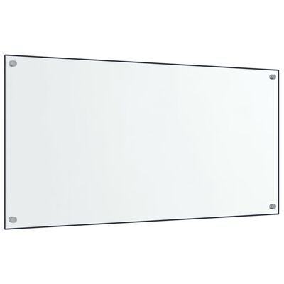 vidaXL stænkplader 2 stk. 80x50 cm hærdet glas gennemsigtig