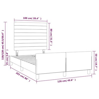 vidaXL sengeramme med sengegavl 120x200 cm fløjl mørkegrøn