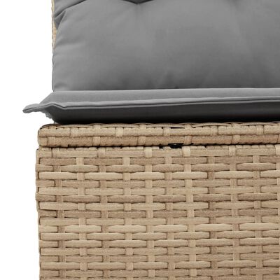 vidaXL havesofasæt 10 dele med hynder polyrattan beige