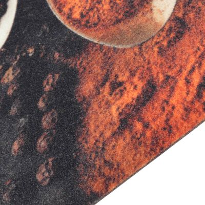 vidaXL køkkentæppe 45x150 cm ske- og krydderidesign vaskbart velour