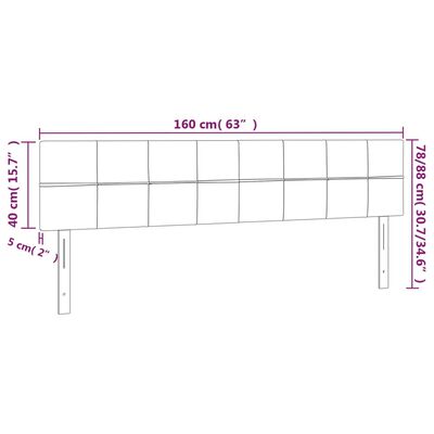 vidaXL sengegavle 2 stk. 80x5x78/88 cm stof sort