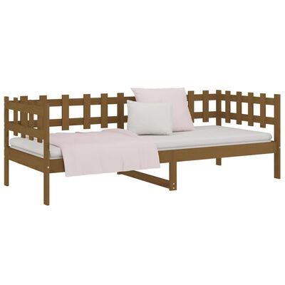 vidaXL daybed 80x200 cm massivt fyrretræ gyldenbrun