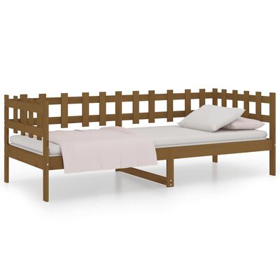 vidaXL daybed 80x200 cm massivt fyrretræ gyldenbrun