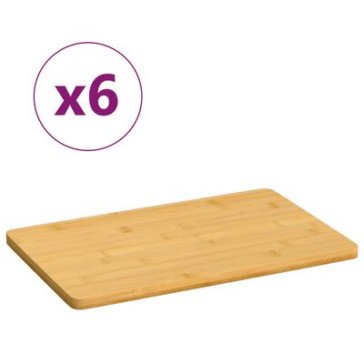 vidaXL morgenmadstallerkener 6 stk. 22x14x0,8 cm bambus