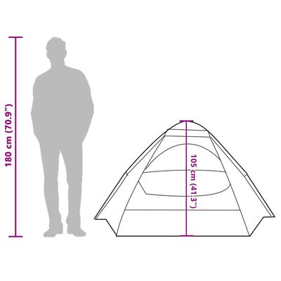 vidaXL 2-personers campingtelt vandtæt mørklægningsstof hvid