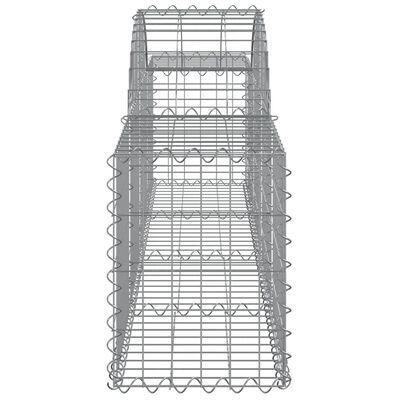 vidaXL buede gabionkurve 6 stk. 200x30x40/60 cm galvaniseret jern