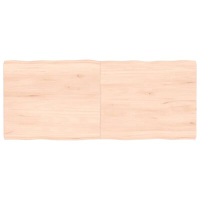 vidaXL bordplade 120x50x(2-4)cm naturlig kant ubehandlet massivt træ