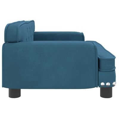 vidaXL sofa til børn 70x45x30 cm fløjl blå