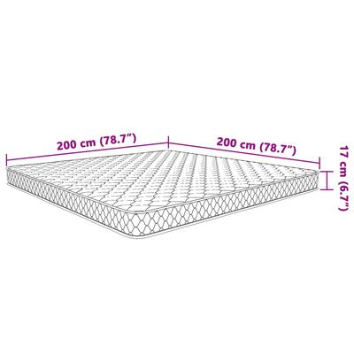 vidaXL madras 200x200x17 cm memoryskum hvid