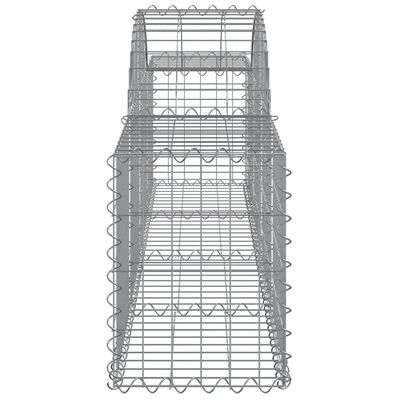 vidaXL buede gabionkurve 14 stk. 200x30x40/60 cm galvaniseret jern