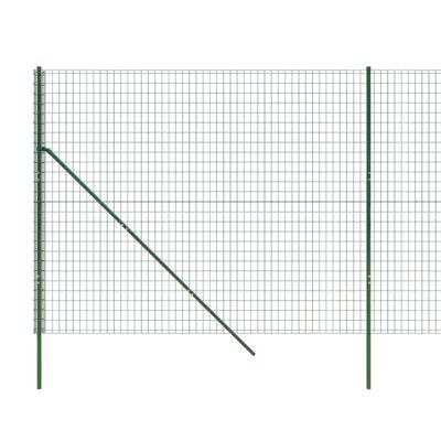 vidaXL trådhegn 1,4x25 m galvaniseret stål grøn