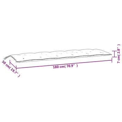 vidaXL hynde til havebænk 180x50x7 cm stof turkis