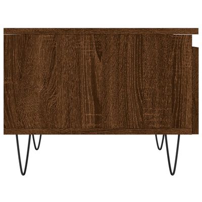 vidaXL sofabord 50x46x35 cm konstrueret træ brun egetræsfarve