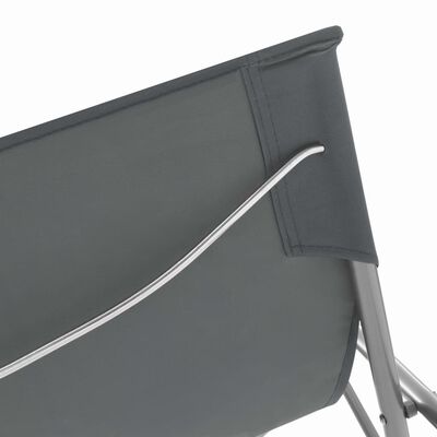 vidaXL foldbare strandstole 2 stk. stål og oxfordstof grå
