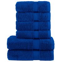 vidaXL håndklæder 6 stk. Premium 600 g/m2 100 % bomuld blå