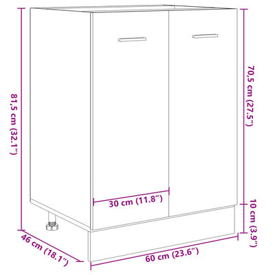 vidaXL underskab 60x46x81,5 cm konstrueret træ sonoma-eg