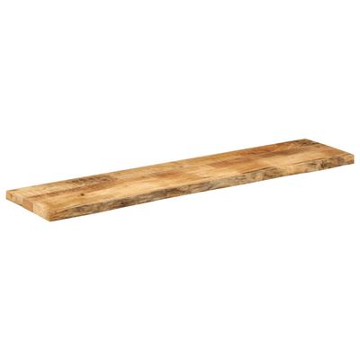 vidaXL bordplade 140x30x3,8 cm naturlig kant massivt ru mangotræ