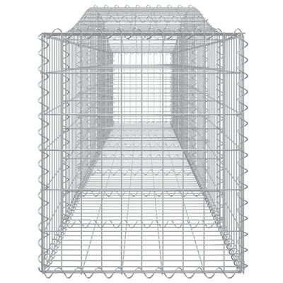 vidaXL buede gabionkurve 5 stk. 400x50x60/80 cm galvaniseret jern