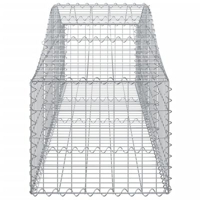 vidaXL buede gabionkurve 2 stk. 200x50x40/60 cm galvaniseret jern