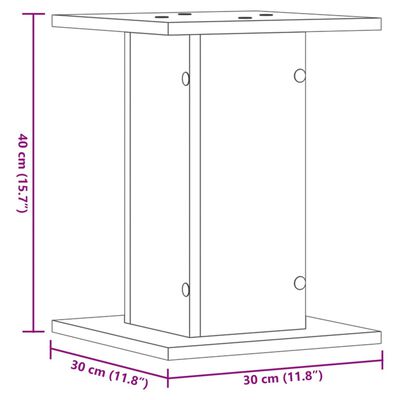 vidaXL højtalerstativer 2 stk. 30x30x40 cm konstrueret træ antikt træ