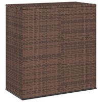 vidaXL hyndeboks 100x49x103,5 cm polyrattan brun