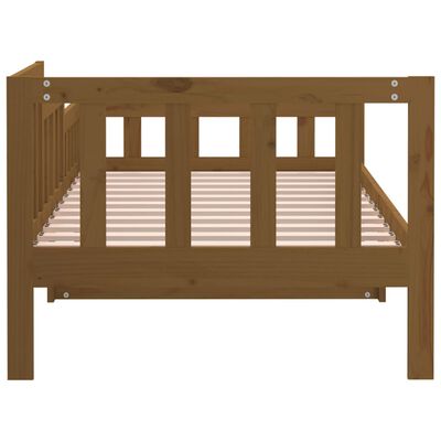 vidaXL daybed 90x190 cm massivt fyrretræ gyldenbrun