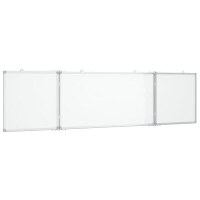 vidaXL magnetisk whiteboard 160x40x1,7 cm foldbart aluminium