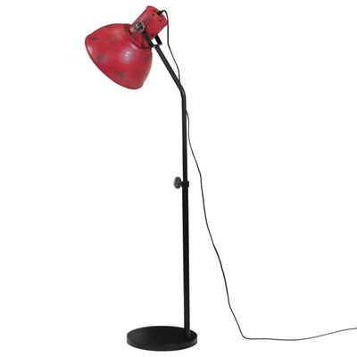 vidaXL gulvlampe 25 W 30x30x90-150 cm E27 rustik rød